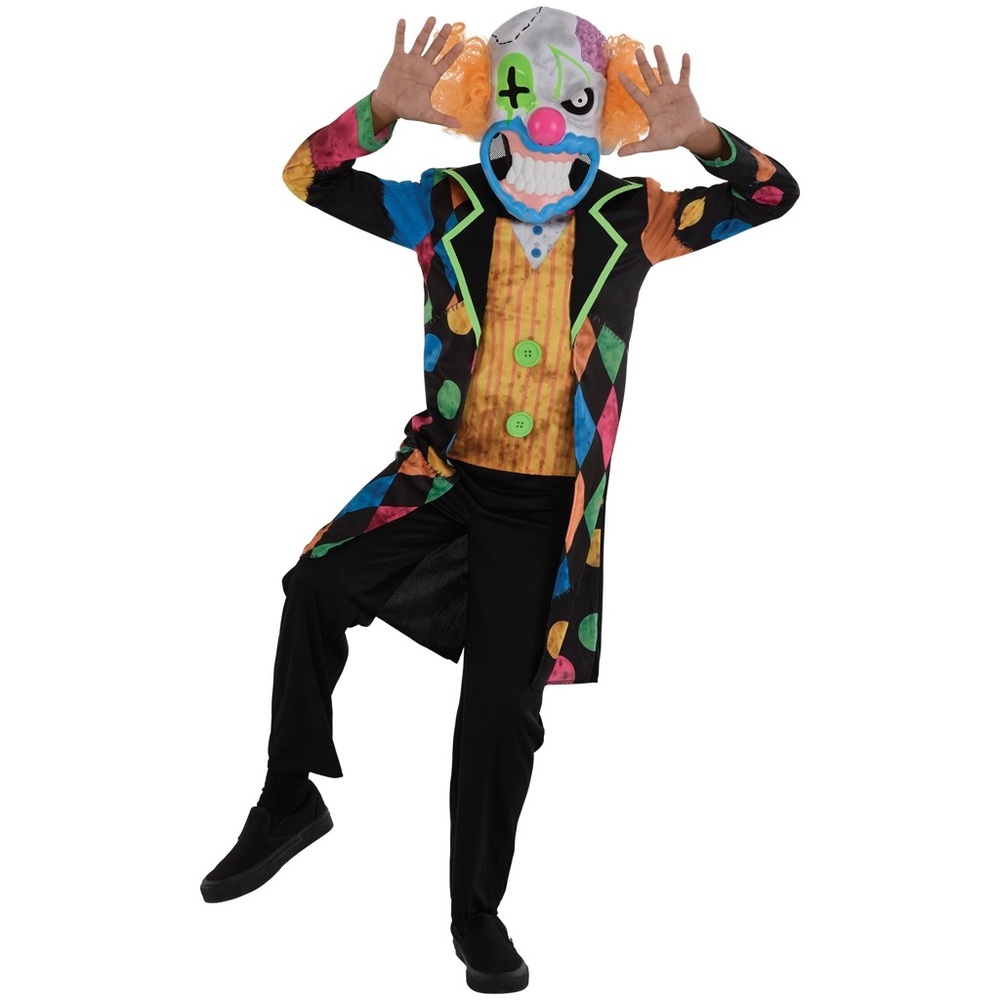 Bruiser The Clown Halloween Costume Boys Girls Child Kids Costume 4-6 / 8-10